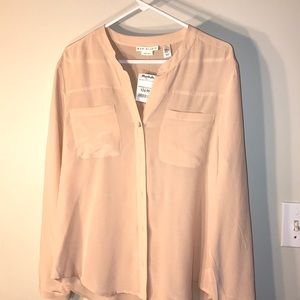 NWT Max Studio 100% silk blouse Women’s XL